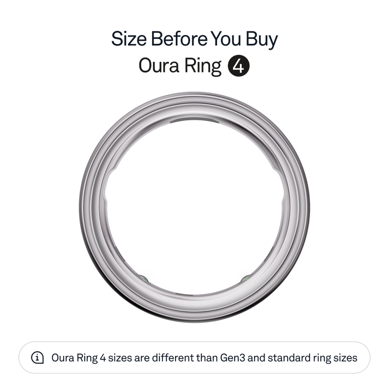Oura Ring 4 - Silver - Size 8, , hi-res