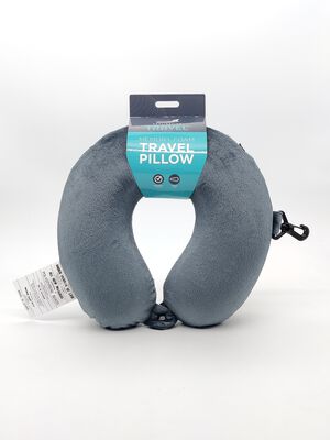 Destination Travel Grey Memory Foam Pillow