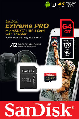 SanDisk Extreme Pro Memory Card 64GB