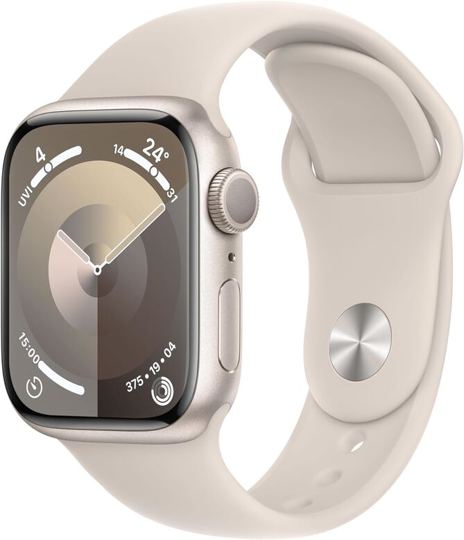 APPLE WATCH SERIES 9 41MM STARLIGHT S M, , hi-res