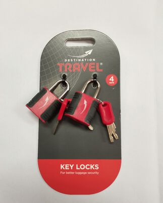 Destination Travel Red 2 Pk Twin Key Lock