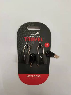 Destination Travel Black 2Pk Key Lock, , hi-res