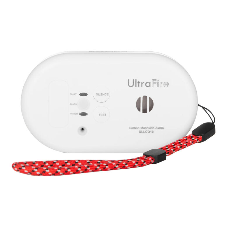 Longlife Battery Carbon Monoxide Detector &ndash; UltraFire ULLCO10 with Strap, , hi-res