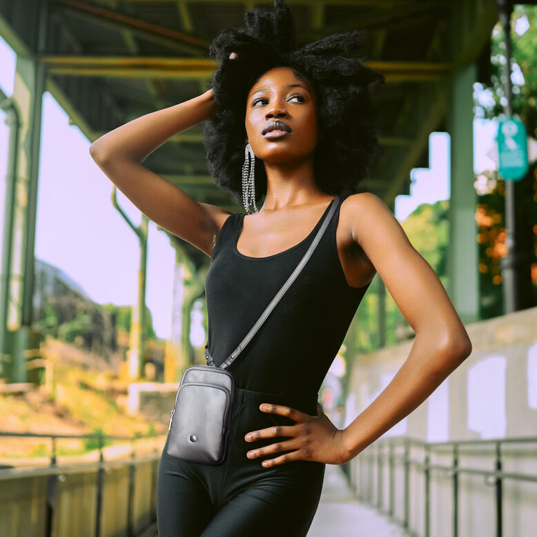 Ladies Small Crossbody Bag, Silver, , hi-res