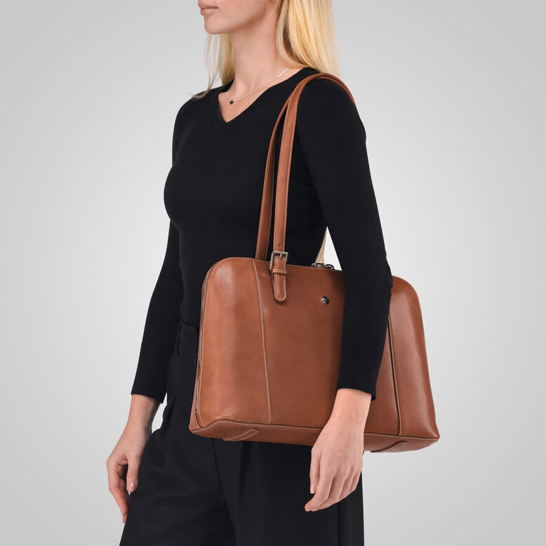 Ladies Laptop Shopper, Tan, , hi-res