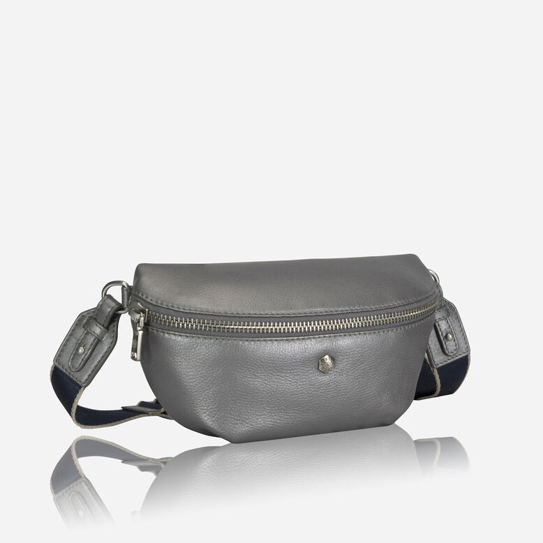 Ladies Waist Bag, Silver, , hi-res