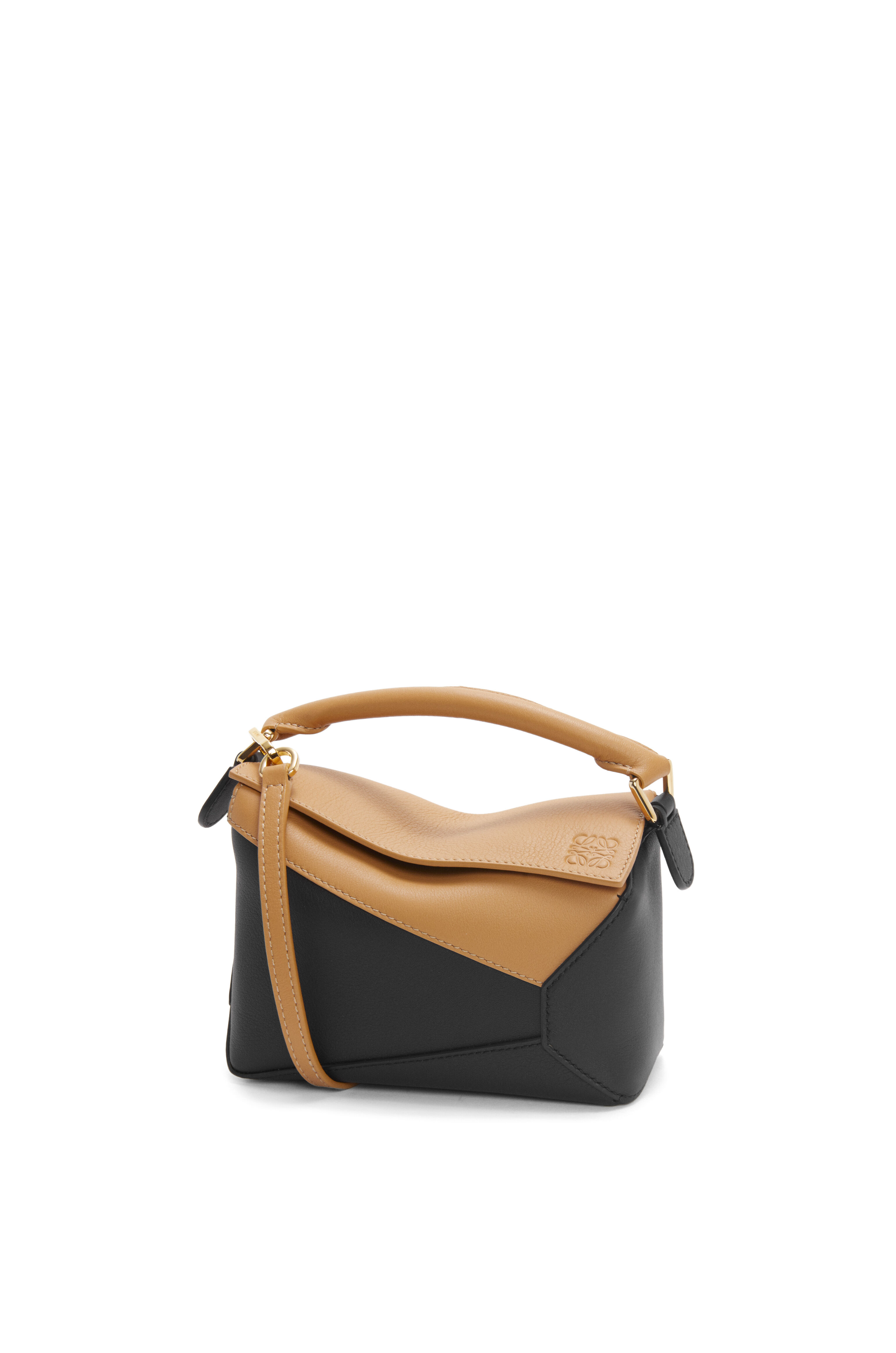 Mini puzzle bag in classic calfskin top