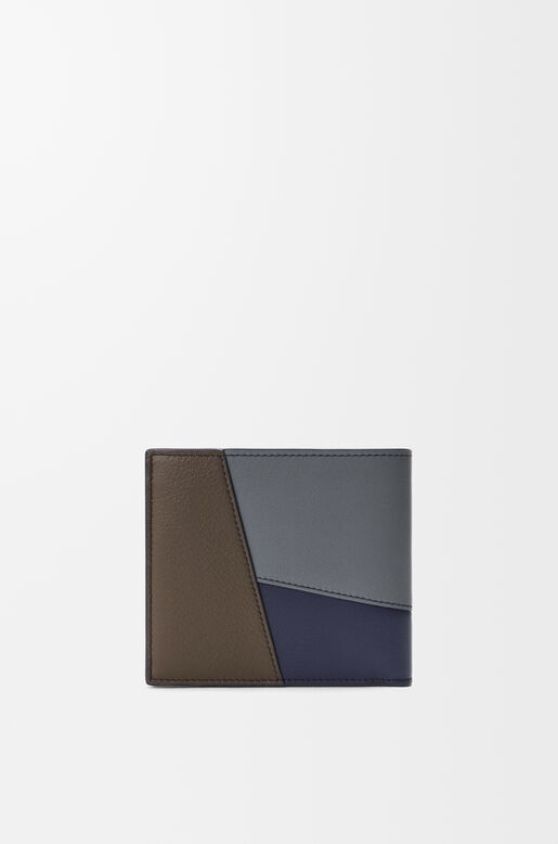 Puzzle bifold wallet in classic calfskin, , hi-res