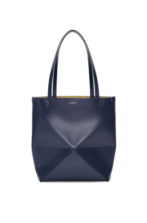 Medium Puzzle Fold tote in shiny calfskin, , hi-res