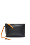 Knot T pouch in shiny nappa calfskin