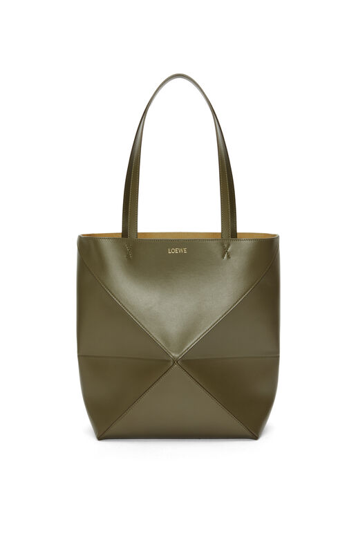 Medium Puzzle Fold tote in shiny calfskin, , hi-res