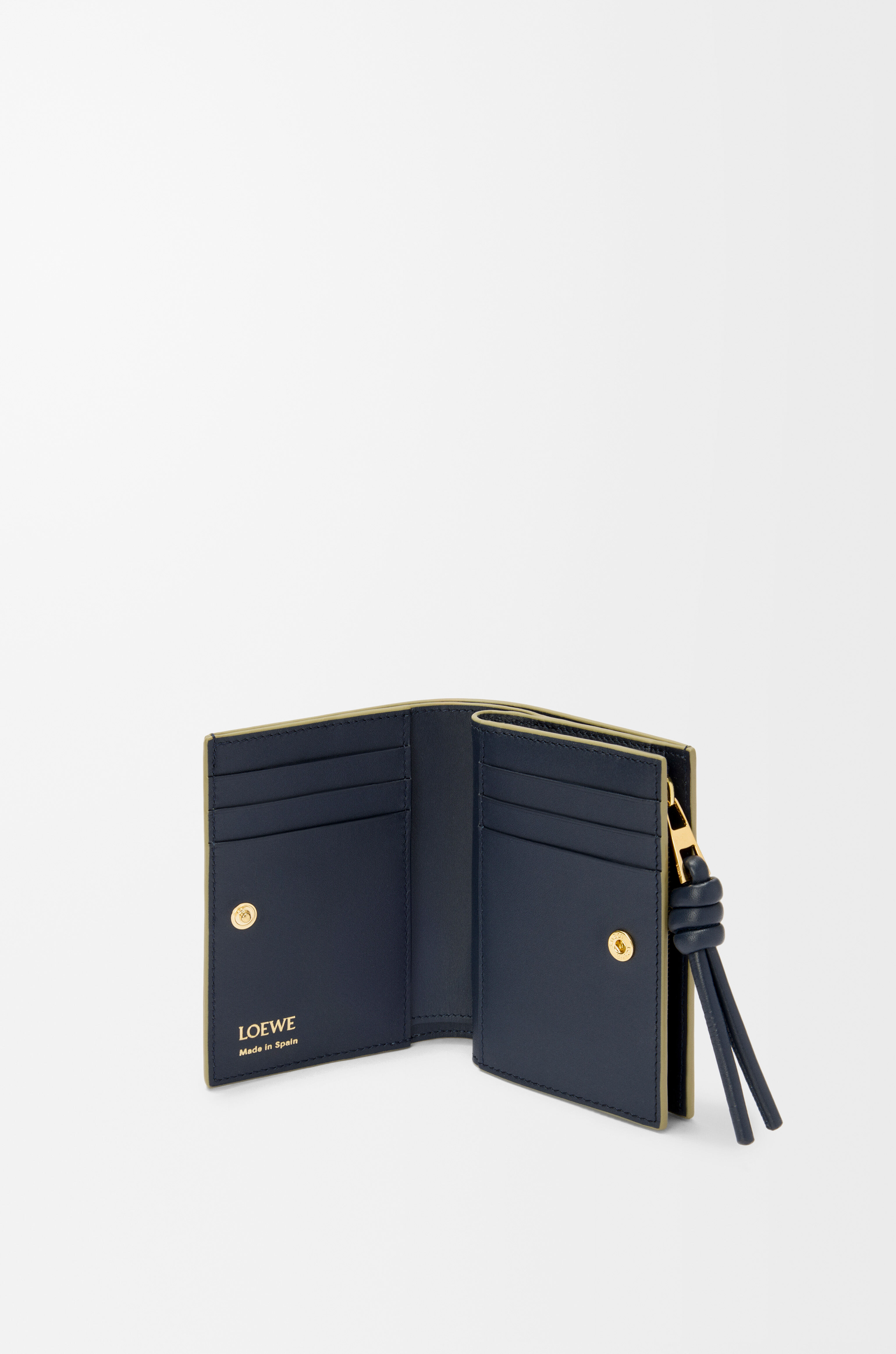 Loewe Knot compact wallet in shiny nappa calfskin Leather
