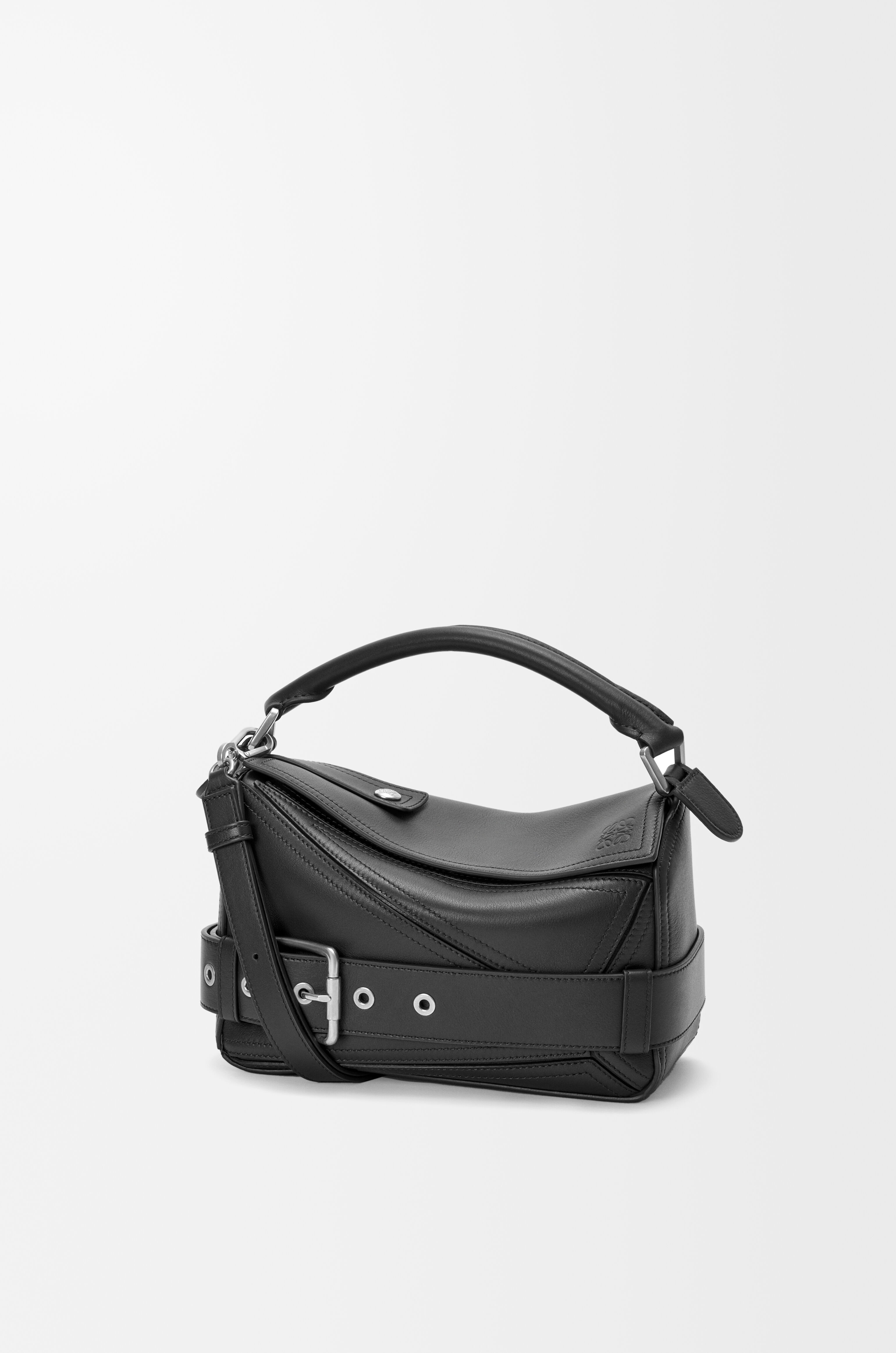Loewe Small Puzzle Biker bag in shiny calfskin Top Handle