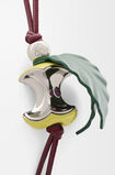 Apple charm in brass and calfskin, , hi-res