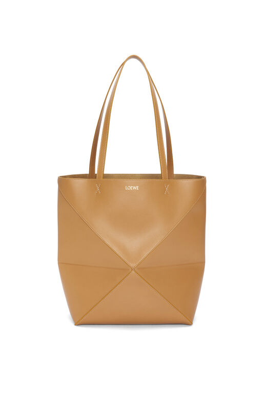Medium Puzzle Fold tote in shiny calfskin, , hi-res