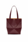 Medium Puzzle Fold tote in shiny calfskin