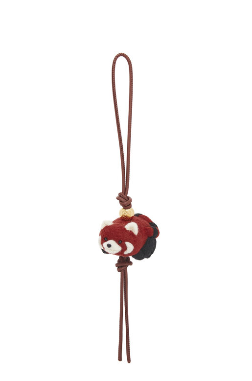 Red panda charm in felt and calfskin, , hi-res