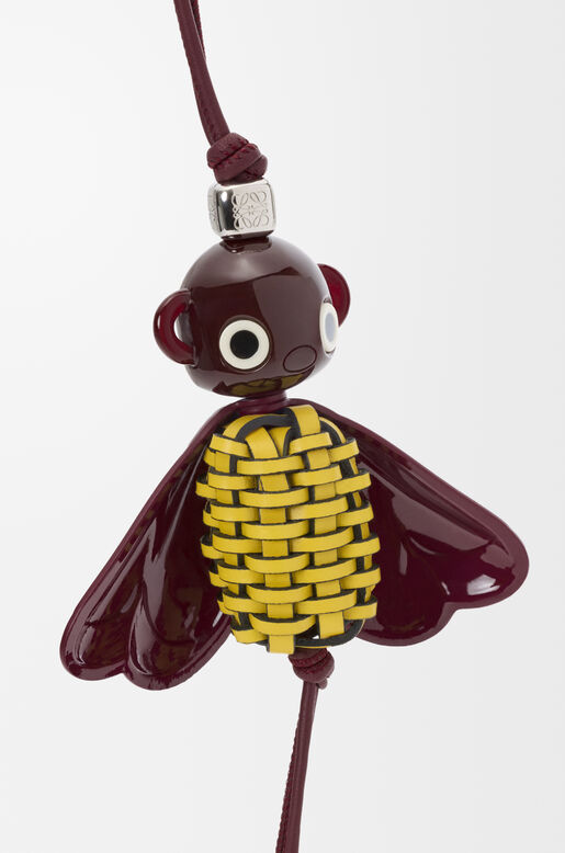Blomb&eacute;e charm in calfskin and acetate, , hi-res