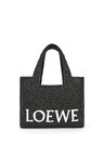 Small LOEWE Font Tote in raffia