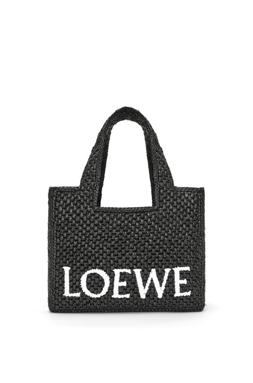 Small LOEWE Font Tote in raffia, , hi-res