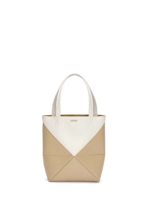 Mini Puzzle Fold Tote in shiny calfskin, , hi-res