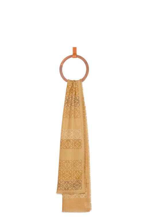 Anagram lines scarf in wool, silk and cashmere, , hi-res
