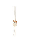 Corgi charm in felt and calfskin