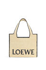 Large LOEWE Font Tote in raffia