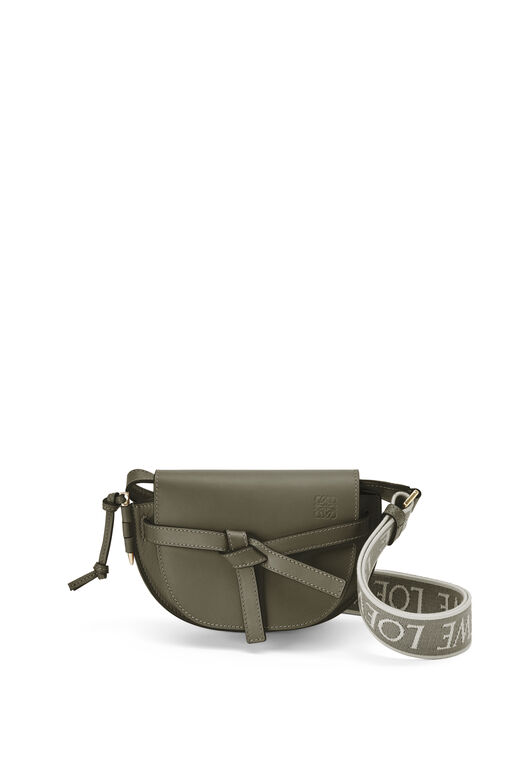 Mini Gate Dual bag in soft calfskin and jacquard, , hi-res