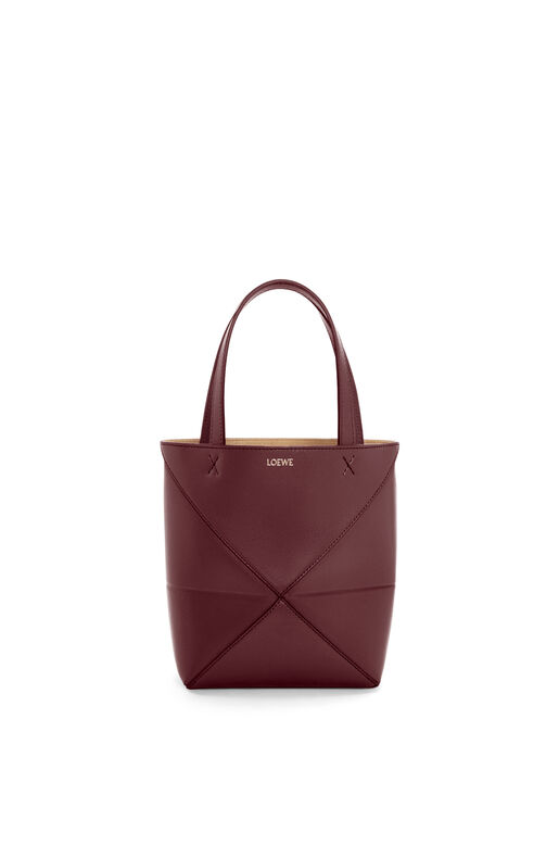 Mini Puzzle Fold tote in shiny calfskin, , hi-res