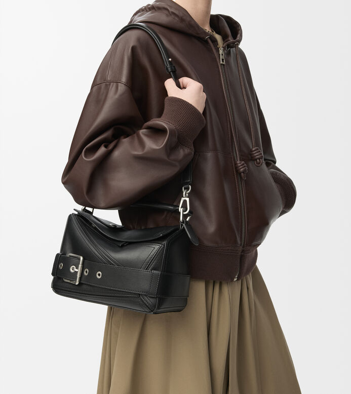 Small Puzzle Biker bag in shiny calfskin, , hi-res