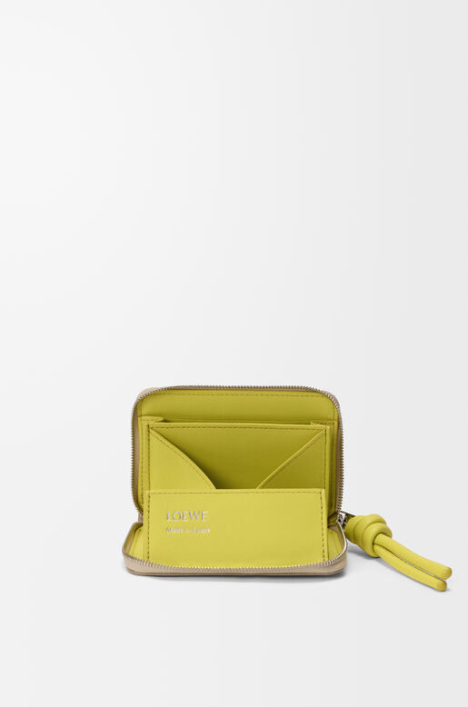 Zipped coin purse in shiny nappa calfskin, , hi-res