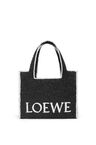 Large LOEWE Font Tote in raffia