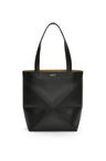 Medium Puzzle Fold tote in shiny calfskin