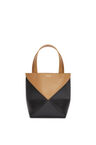 Mini Puzzle Fold Tote in shiny calfskin