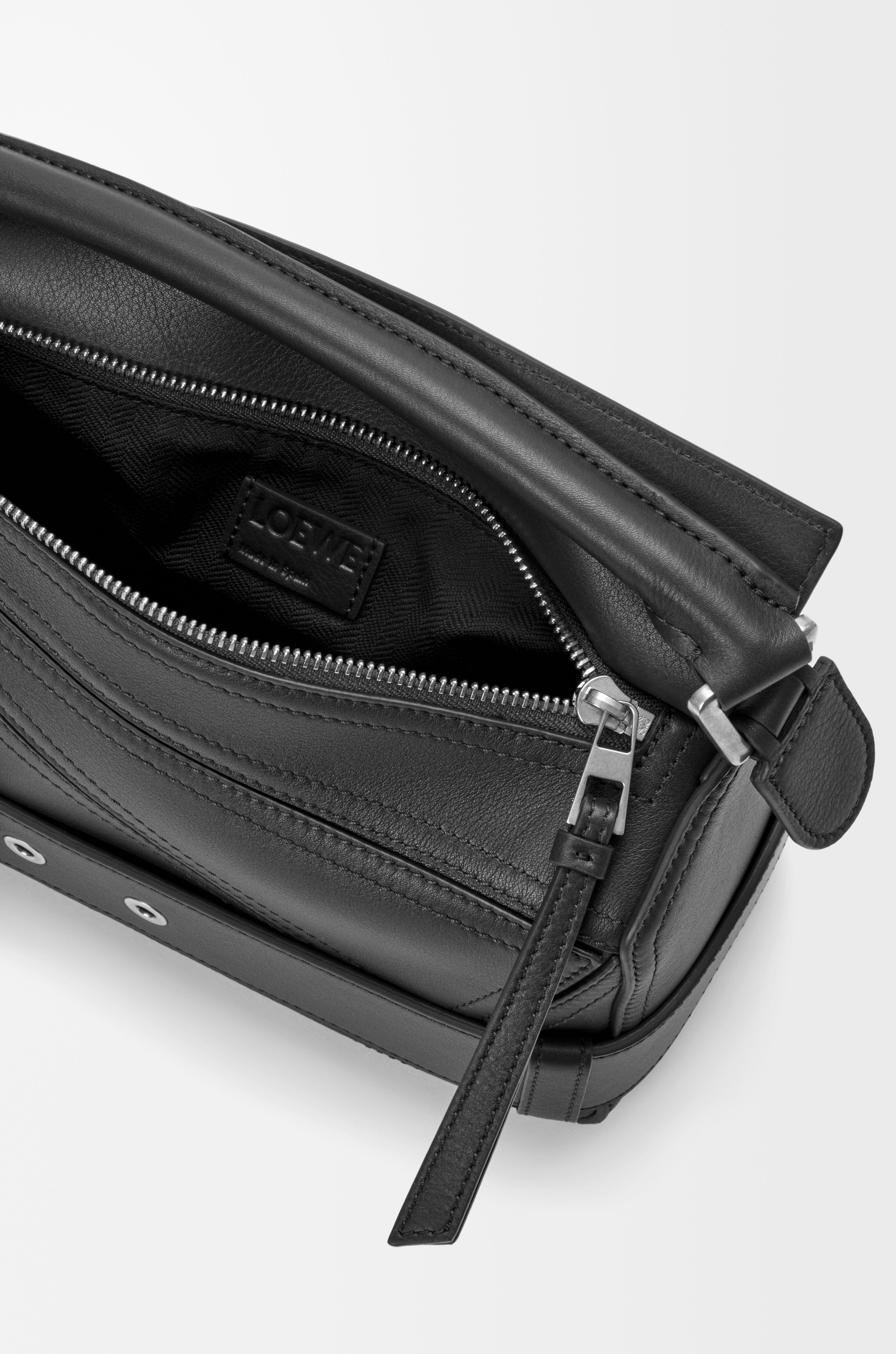 Loewe Small Puzzle Biker bag in shiny calfskin Top Handle
