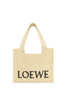 Medium LOEWE Font Tote in raffia