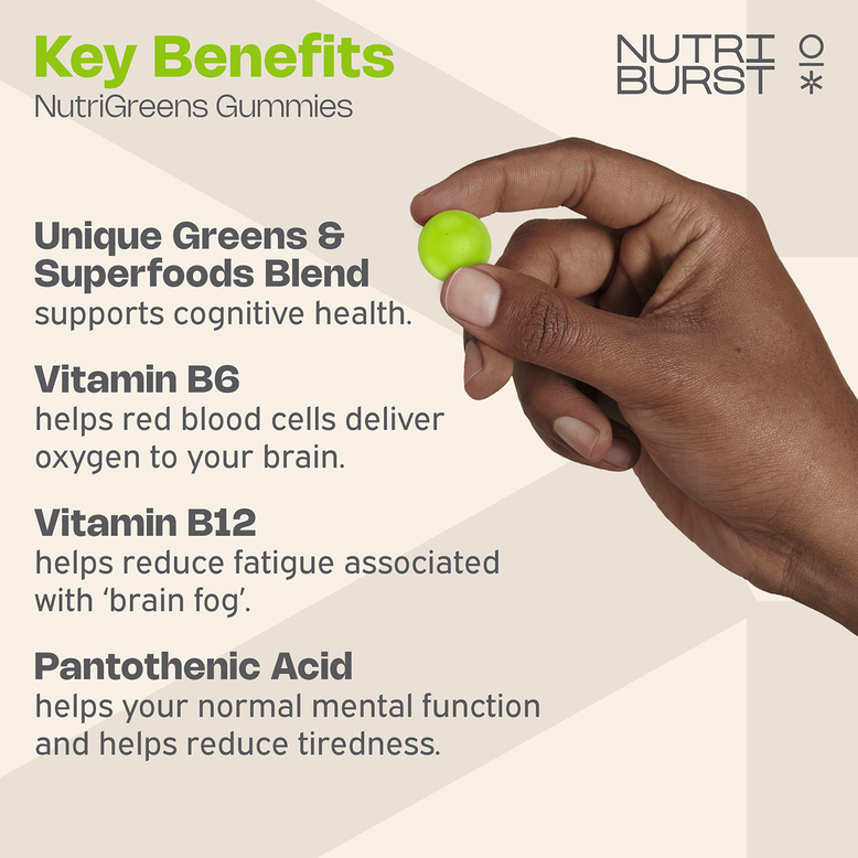 Nutriburst NutriGreens For Digestive Health Sugar-Free Gummies, , hi-res