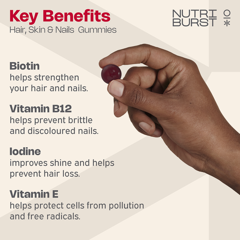 Nutriburst Hair Skin &amp; Nails with Biotin Sugar-Free Gummies, , hi-res