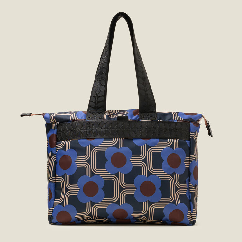 Axis Tote - Electric Flora Cobalt, , hi-res