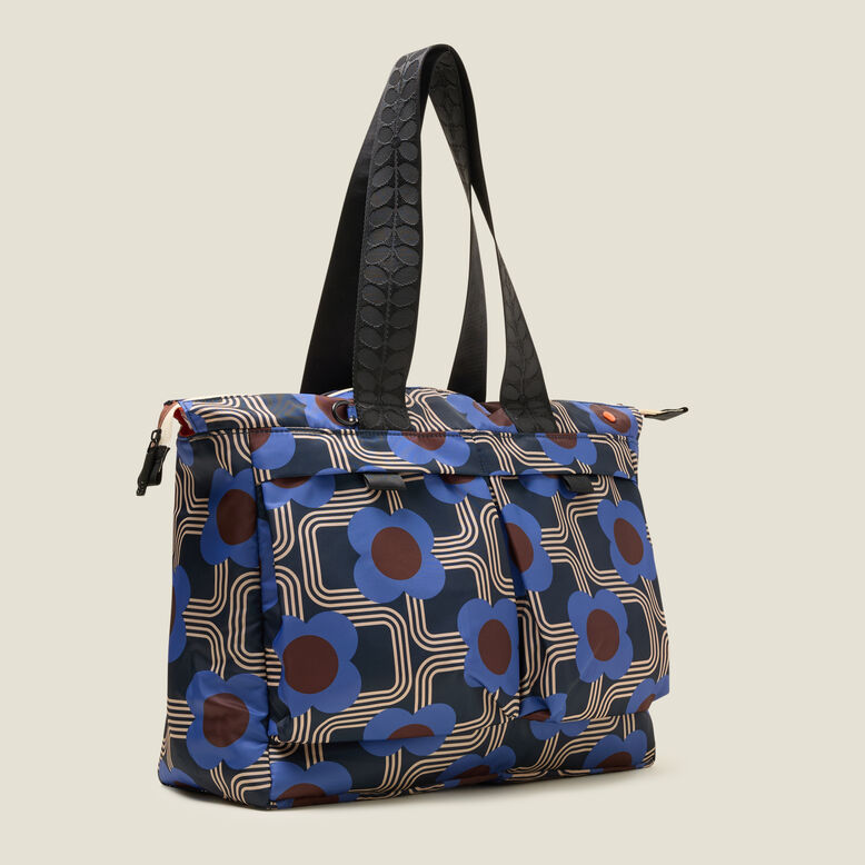 Axis Tote - Electric Flora Cobalt, , hi-res