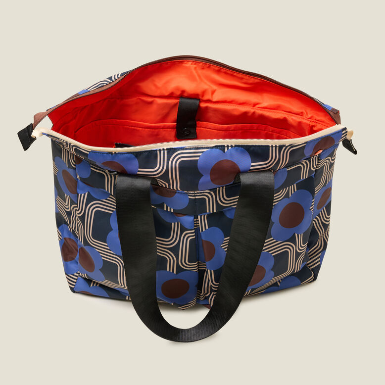 Axis Tote - Electric Flora Cobalt, , hi-res
