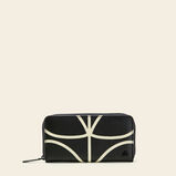 Forget Me Not Wallet - Linear Stem Liquorice, , hi-res