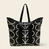 Carryall Basic Large Tote - Linear Stem Liquorice, , hi-res