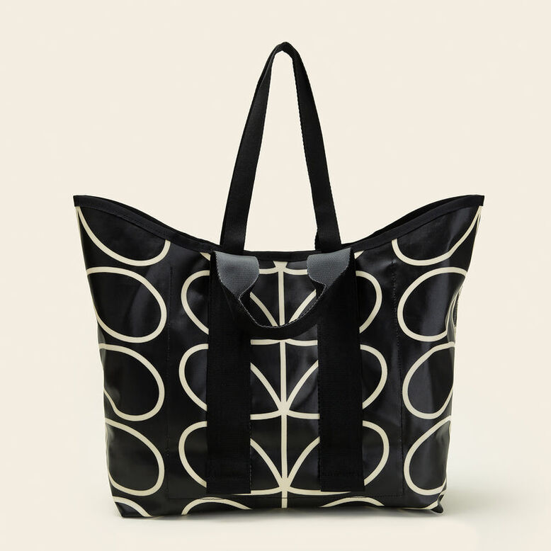 Carryall Basic Large Tote - Linear Stem Liquorice, , hi-res