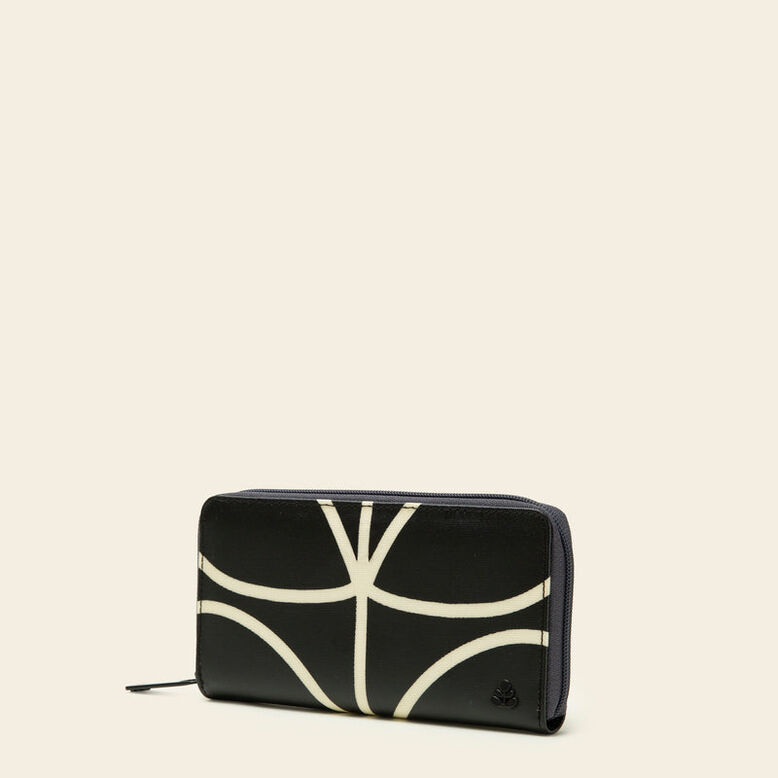 Forget Me Not Wallet - Linear Stem Liquorice, , hi-res