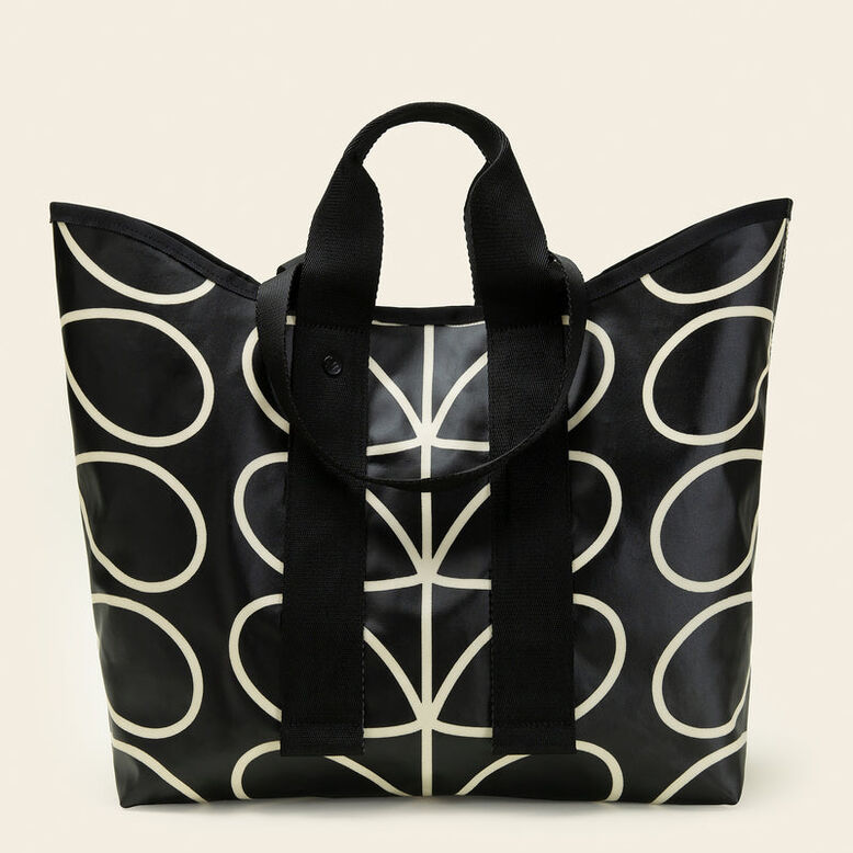 Carryall Basic Large Tote - Linear Stem Liquorice, , hi-res