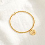 Sand Dollar Charm Bracelet with Yellow Gold Plating, , hi-res