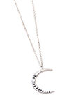 Sterling Silver 'To The Moon' Crescent Moon Necklace, , hi-res