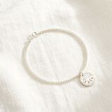 Sterling Silver Sand Dollar Charm Bracelet, , hi-res